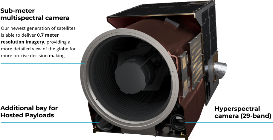 Our newest generation of satellites is able to deliver 0.7 meter resolution imagery, providing a more detailed view of the globe for more precise decision making